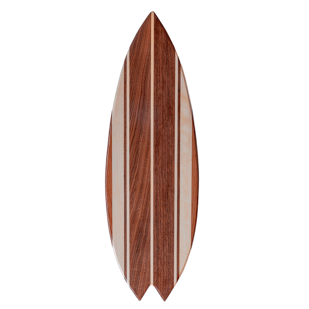 Bare Wooden Surfboard