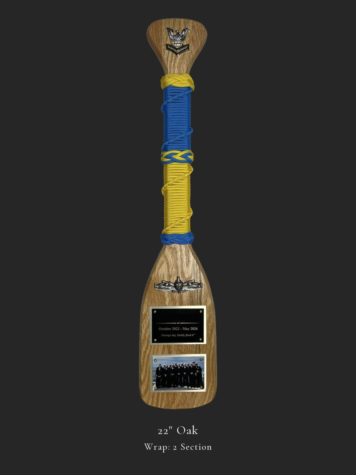 22" Oak, Wrap: 2 Section