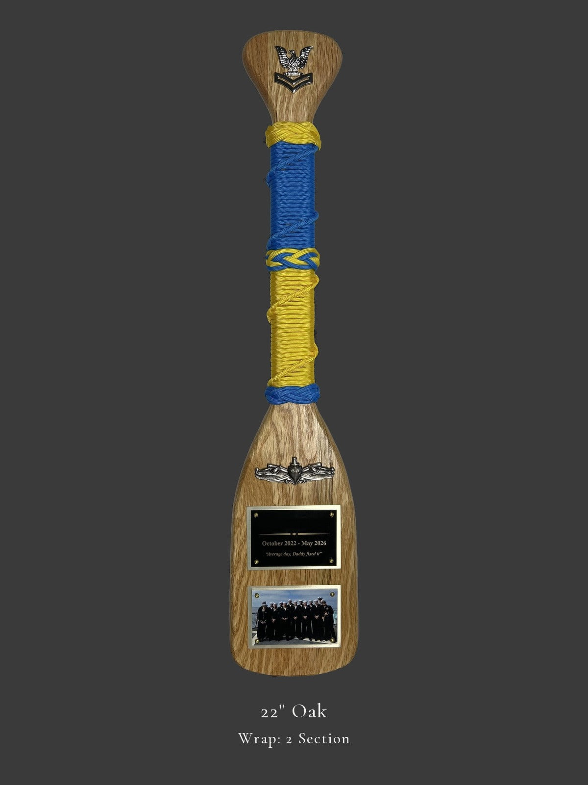 22" Oak, Wrap: 2 Section