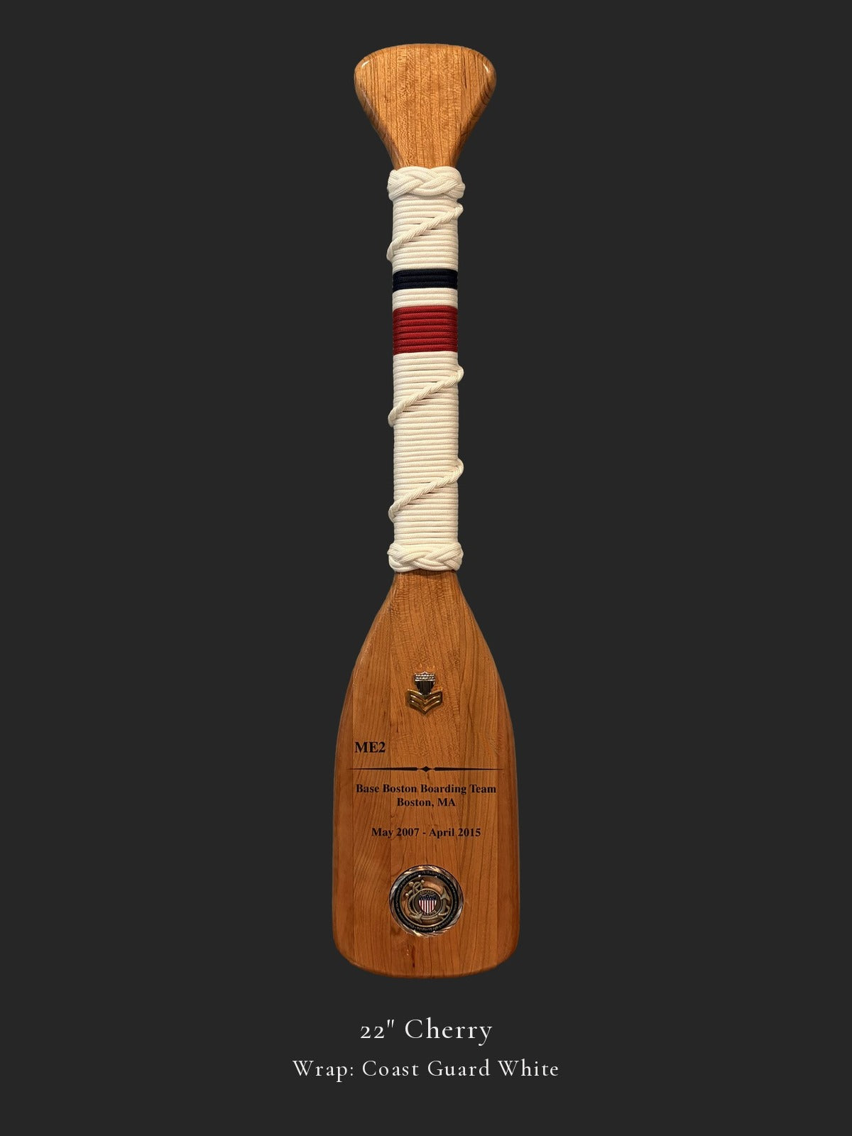 22" Cherry, Wrap: Coast Guard White