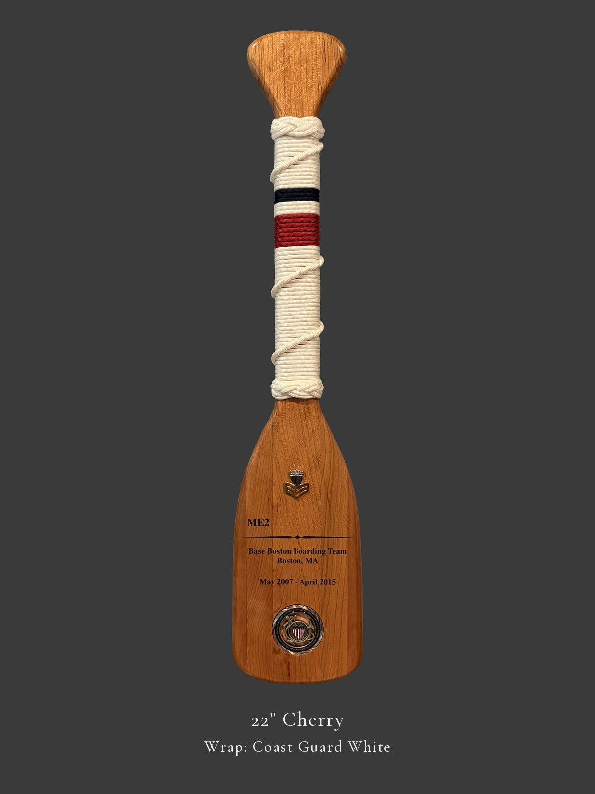 22" Cherry, Wrap: Coast Guard White