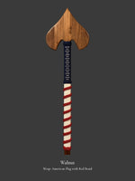 Walnut - Wrap: American Flag with Red Braid