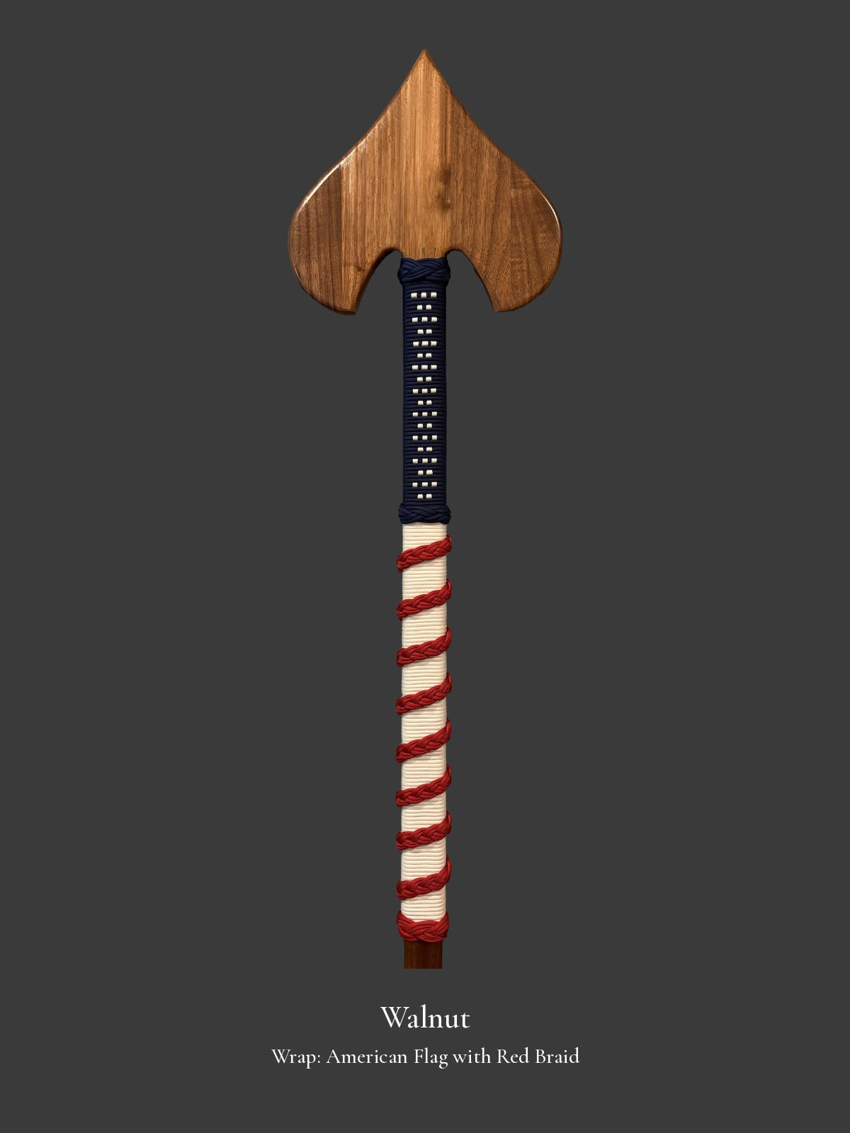 Walnut - Wrap: American Flag with Red Braid