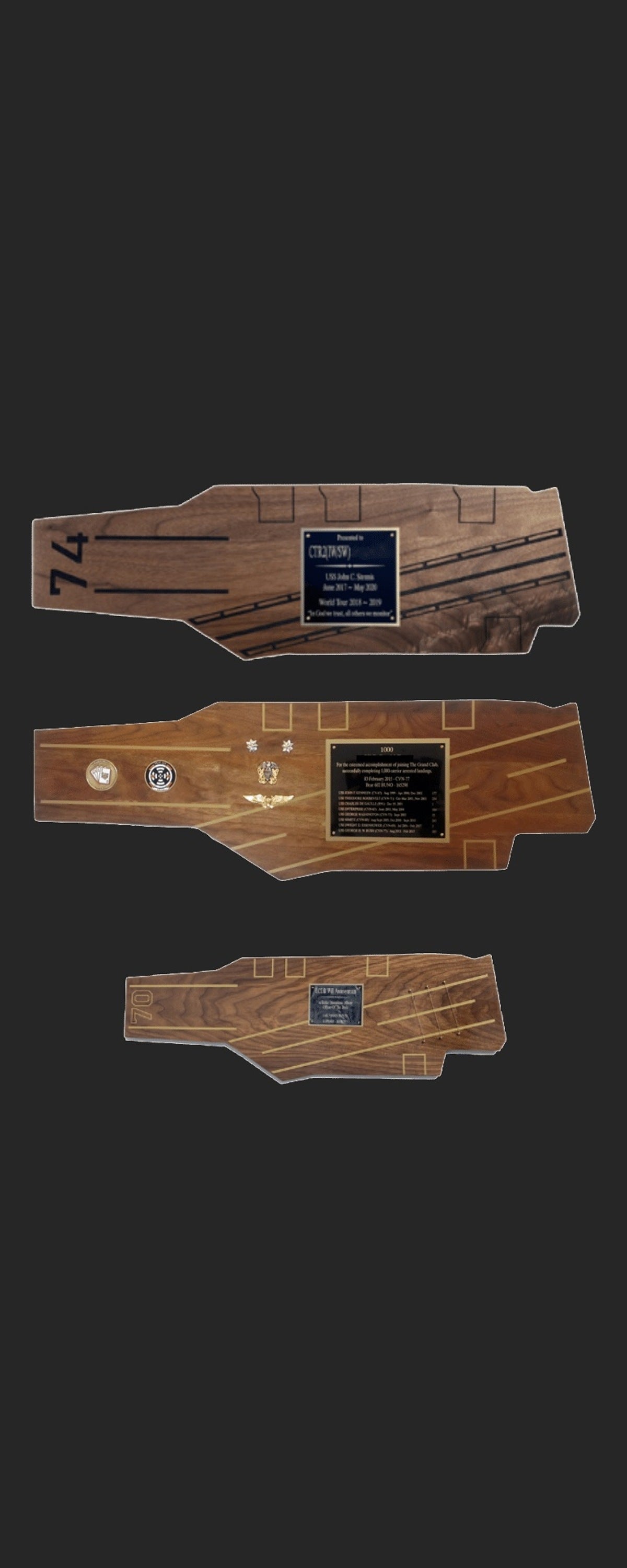 Personalized Wooden Flight Deck Carrier